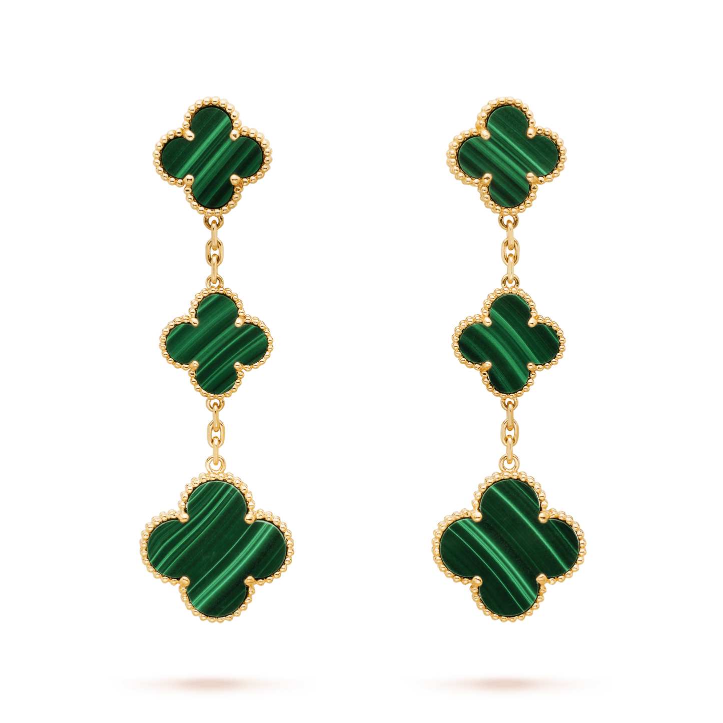 [Elite]CLOVER MALACHITE 3 MOTIFS GOLD