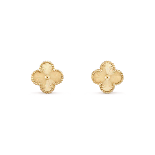 [Elite]CLOVER MINI 9.5MM LASER EARRINGS