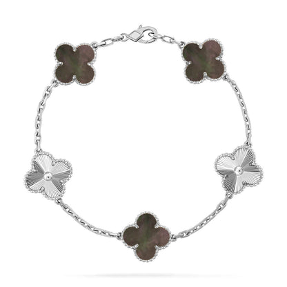 [Elite] CLOVER 5 MOTIF GRAY MOP BRACELET COLLECTION