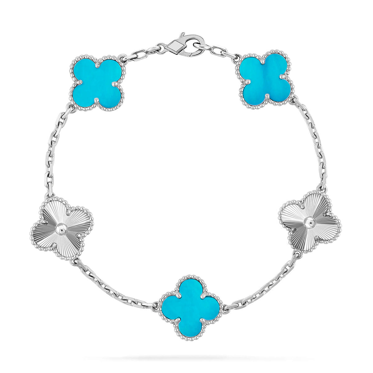 [Elite] CLOVER 5 MOTIF TURQUOISE BRACELET COLLECTION