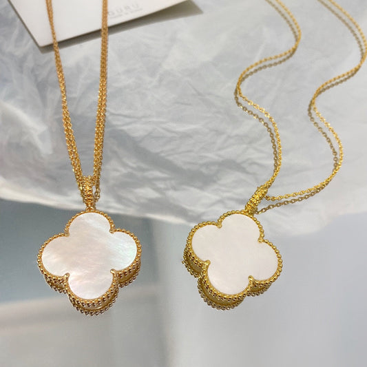 [Elite]CLOVER 25MM MOP LARGE PENDANT NECKLACE