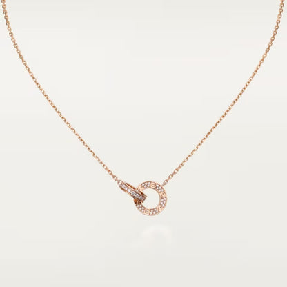 [Elite]LOVE  FULL DIAMOND PENDANT NECKLACE