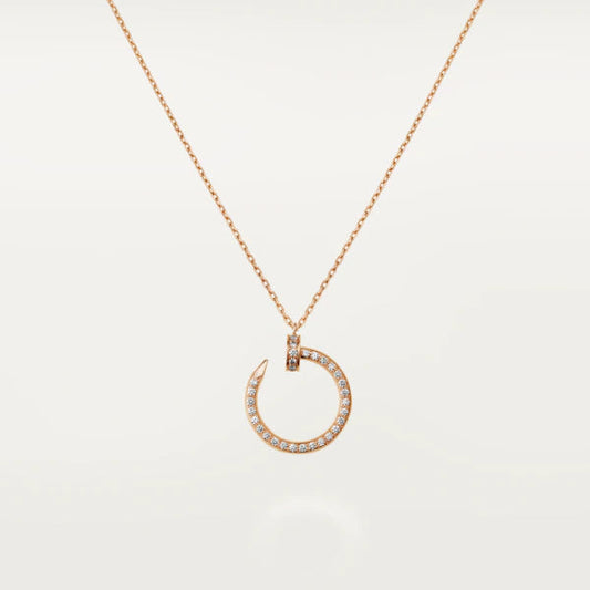 [Elite]JUSTE NECKLACE PINK GOLD DIAMONDS