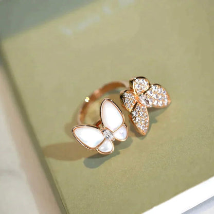 [Elite]TWIN BUTTERFLY DIAMOND MOP RING
