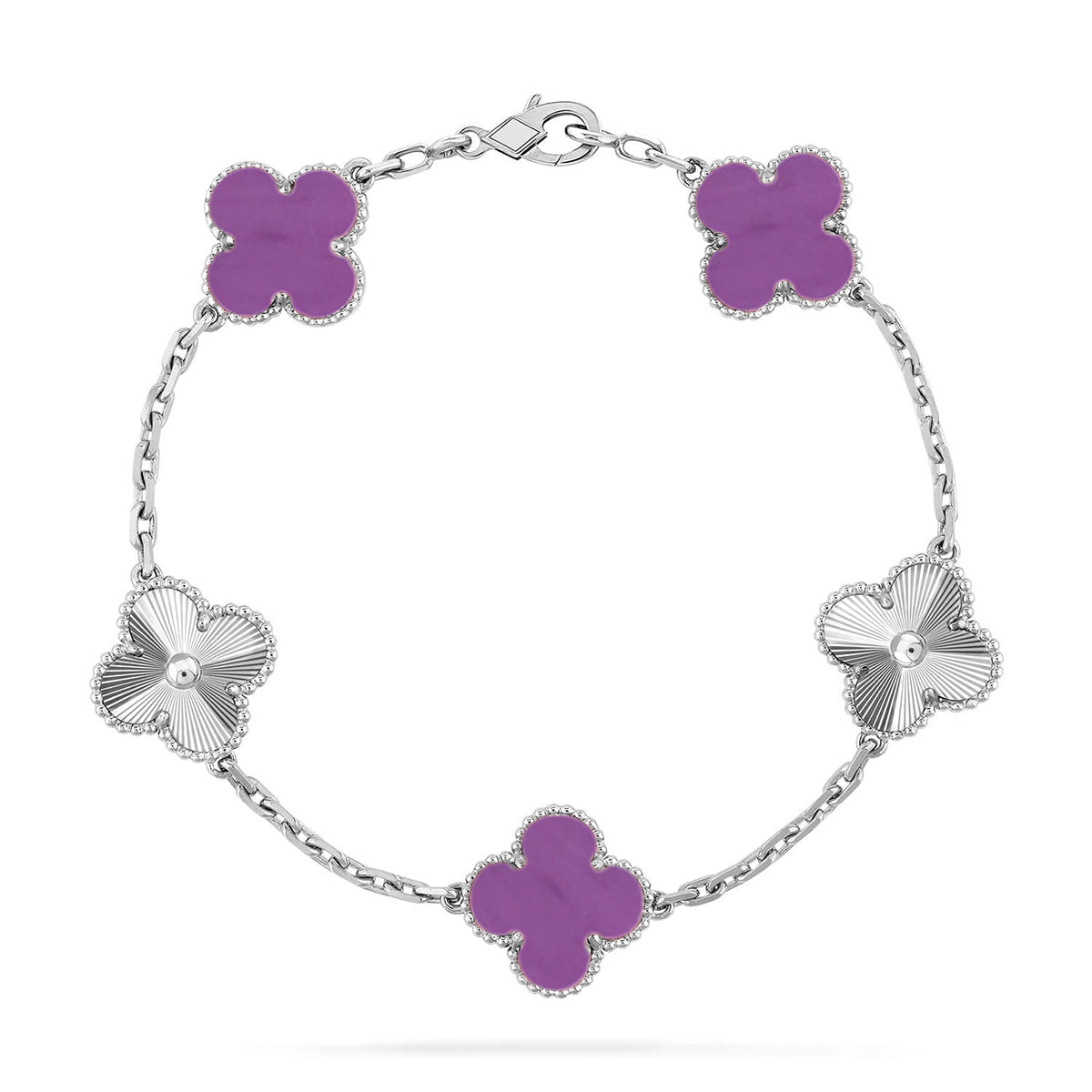 [Elite] CLOVER 5 MOTIF VIOLET BRACELET COLLECTION