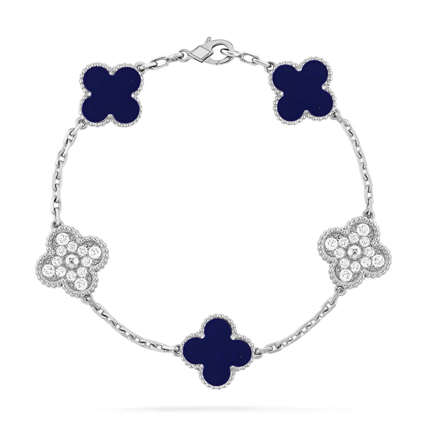 [Elite]CLOVER 5 MOTIF LAPIS LAZULI BRACELET COLLECTION