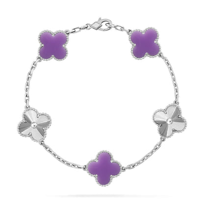 [Elite]CLOVER 5 MOTIF LIGHT PURPLE BRACELET COLLECTION