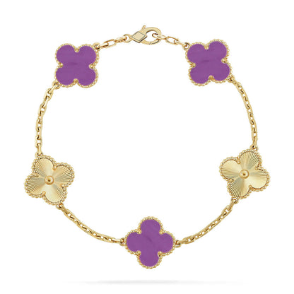[Elite] CLOVER 5 MOTIF VIOLET BRACELET COLLECTION
