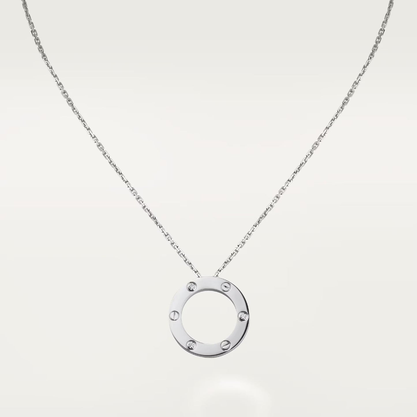 [Elite]LOVE NECKLACE 16MM 3 DIAMONDS