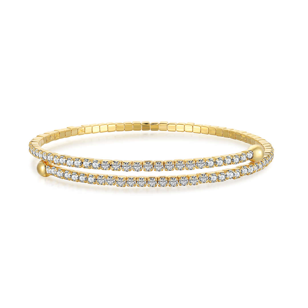 [Elite]Row of Diamonds Round Fashion Bracelet