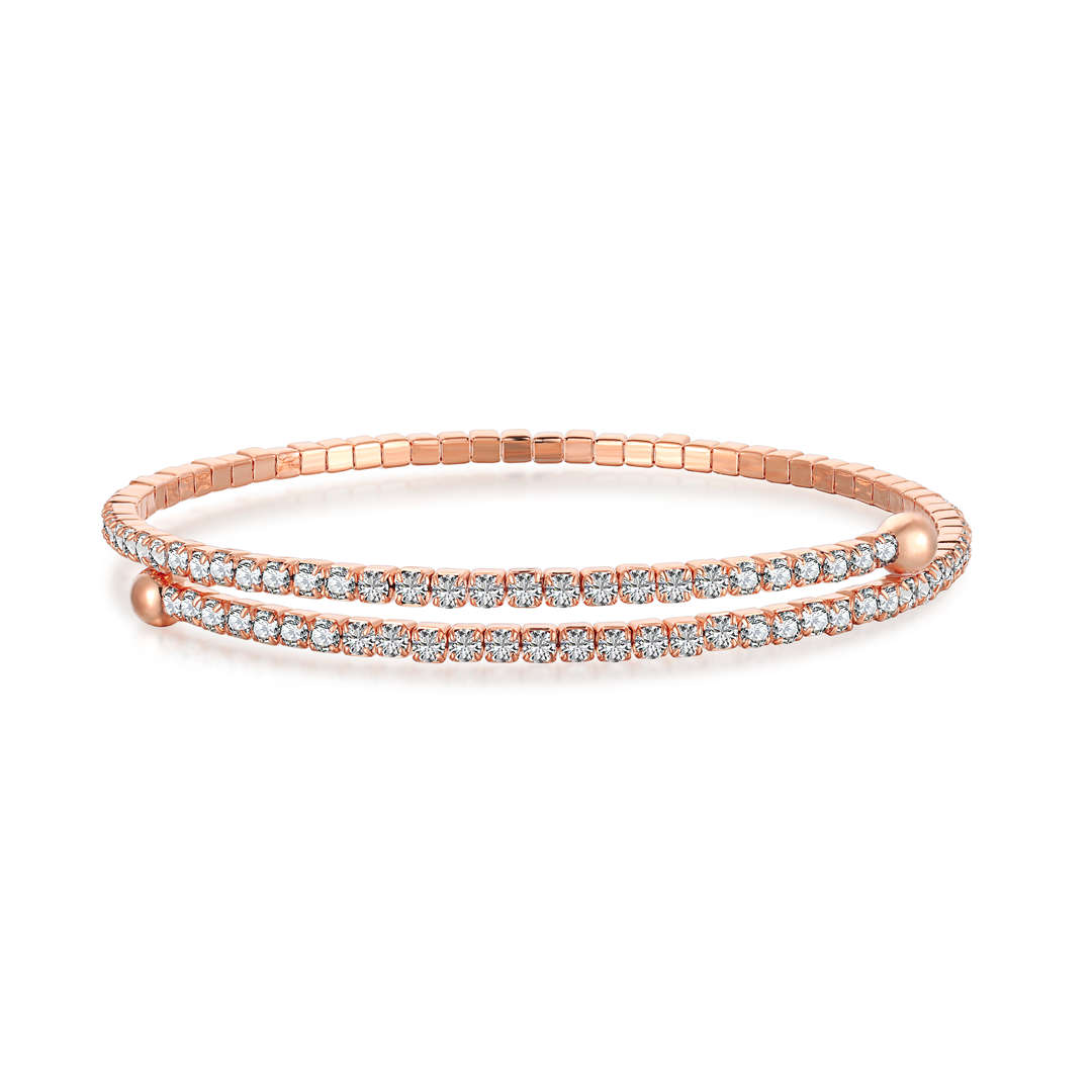 [Elite]Row of Diamonds Round Fashion Bracelet