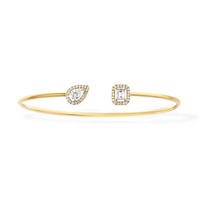 [Elite]JONC FLEX MY TWIN TOI & MOI SILVER DIAMOND BRACELET