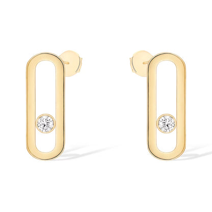 [Elite]MOVE UNO SMALL 1 DIAMOND EARRINGS