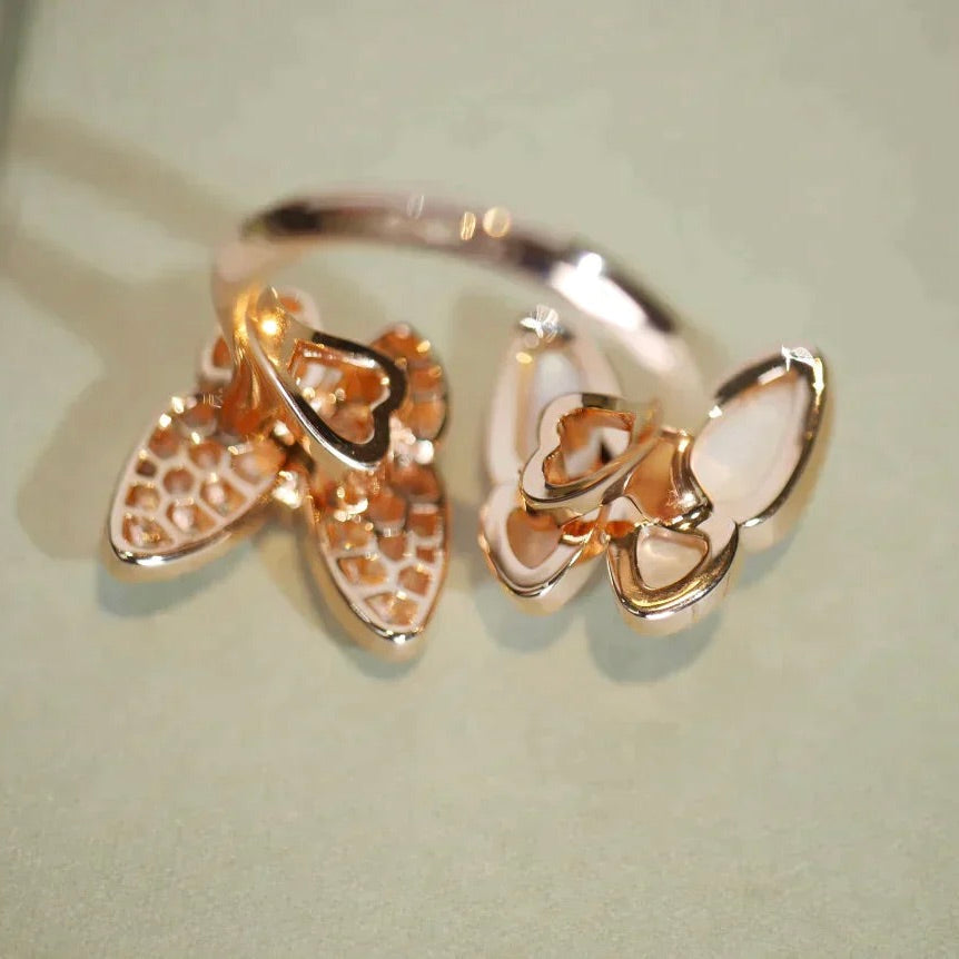 [Elite]TWIN BUTTERFLY DIAMOND MOP RING