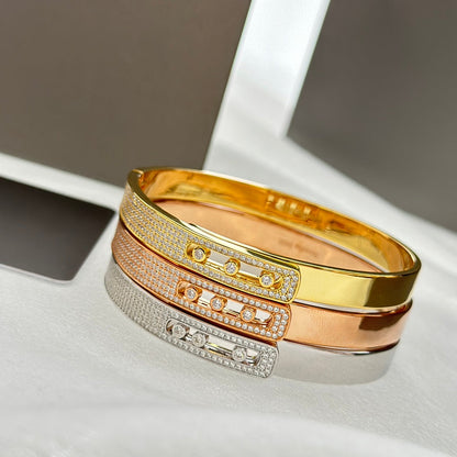[Elite]Move Noa Rose Gold Pavé Diamond Bangle Bracelet
