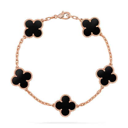 [Elite] CLOVER 5 MOTIF ONYXS BRACELET COLLECTION