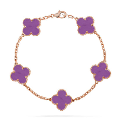 [Elite] CLOVER 5 MOTIF VIOLET BRACELET COLLECTION
