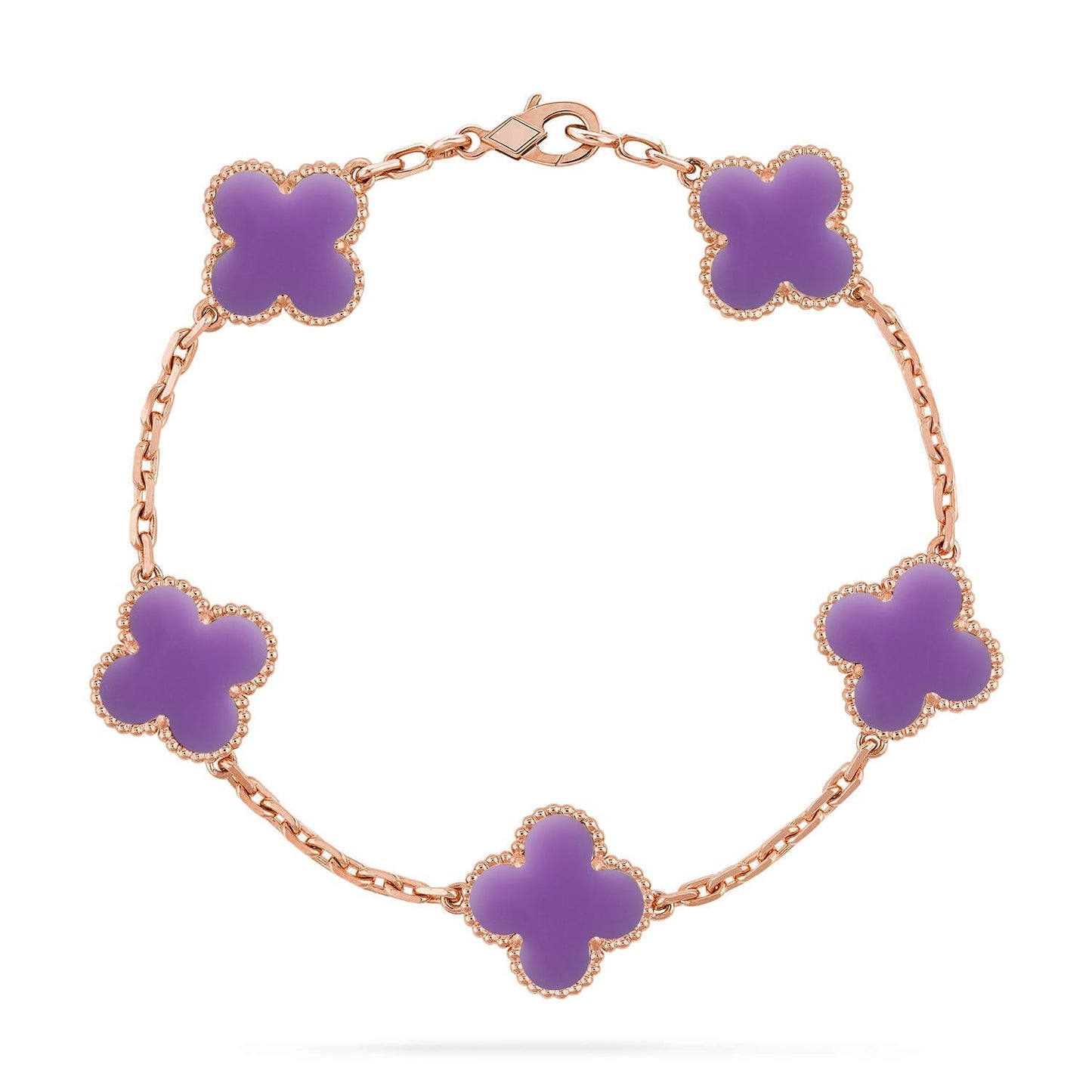 [Elite]CLOVER 5 MOTIF LIGHT PURPLE BRACELET COLLECTION
