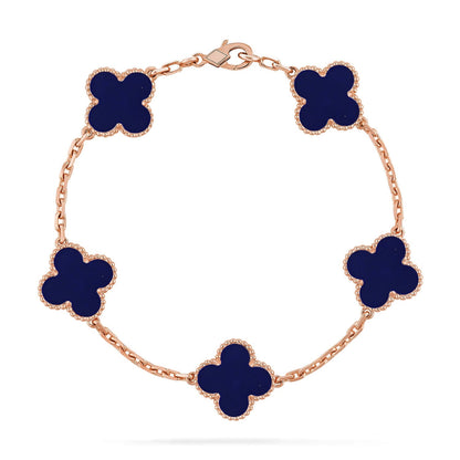 [Elite]CLOVER 5 MOTIF LAPIS LAZULI BRACELET COLLECTION