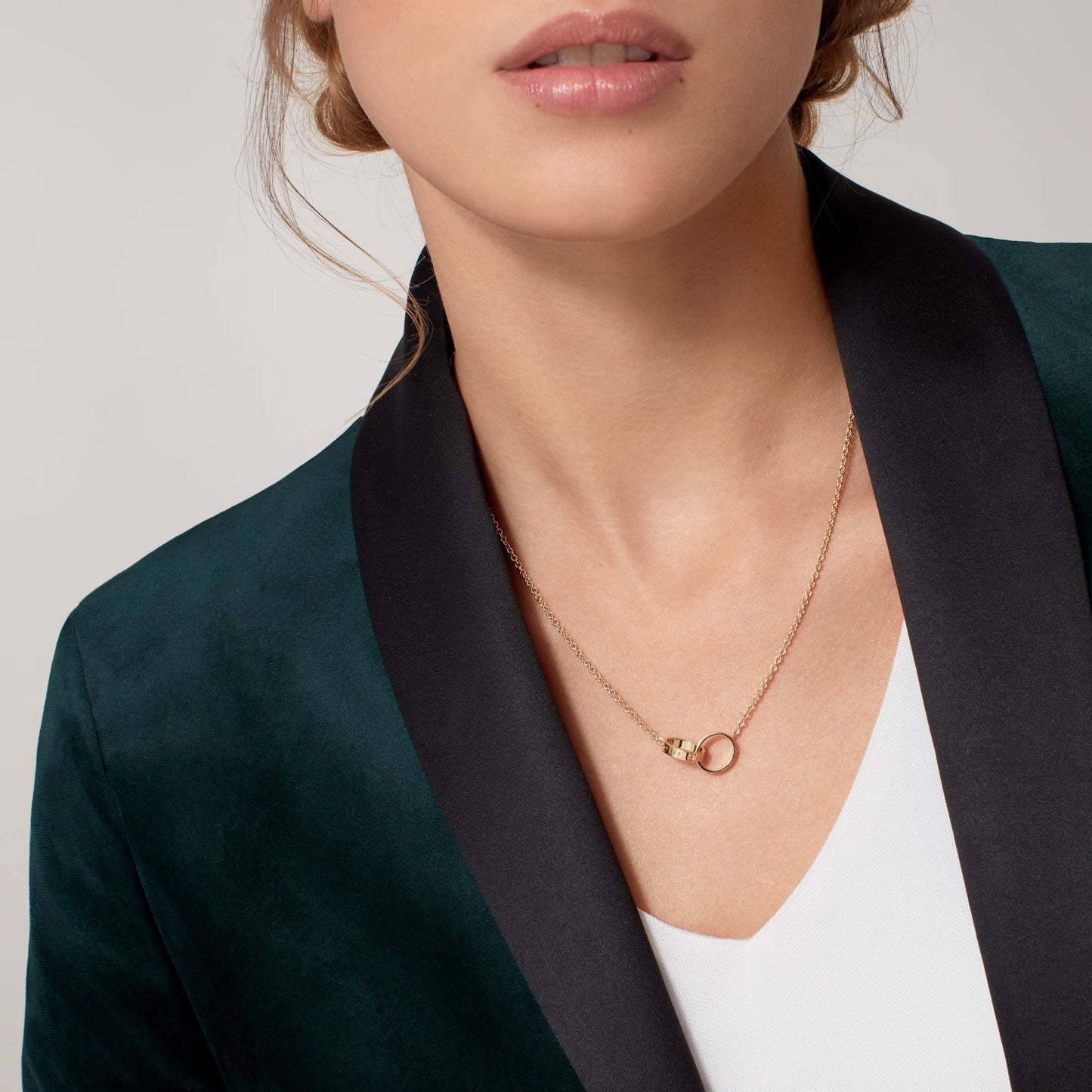 [Elite]LOVE DOUBLE RING NECKLACE