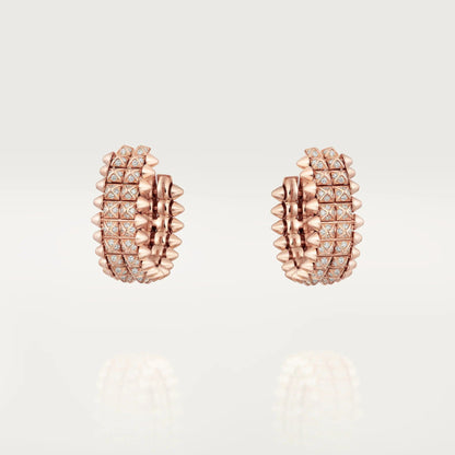 [Elite]CLASH 9.2MM FULL DIAMOND DOUBLE ROW EARRINGS
