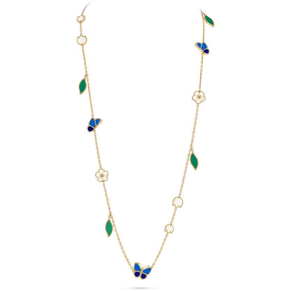 [Elite]LUCKY SPRING BUTTERFLY 15 FLOWER NECKLACE
