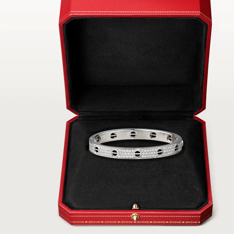 [Elite]LOVE BRACELET 6.1MM DIAMOND-PAVED CERAMIC