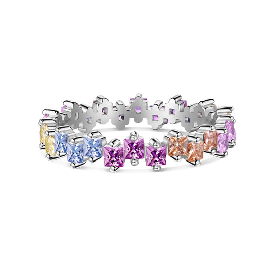 [Elite]Mixed Colorful Square Staggered Rings