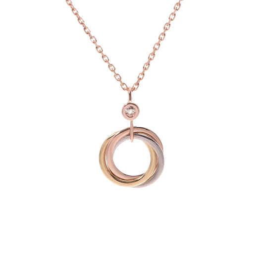 [Elite]TRINITY SILVER GOLD PINK GOLD NECKLACE