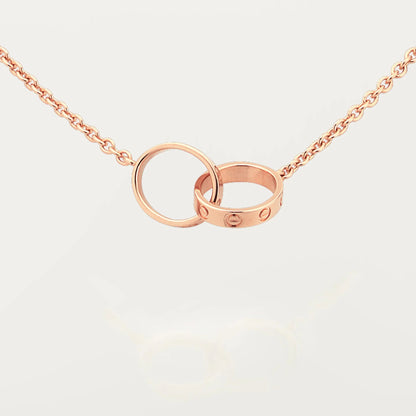 [Elite]LOVE DOUBLE RING NECKLACE