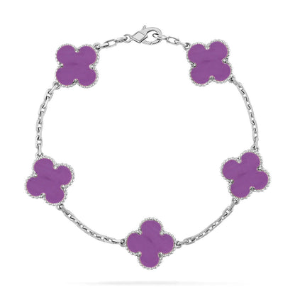 [Elite] CLOVER 5 MOTIF VIOLET BRACELET COLLECTION