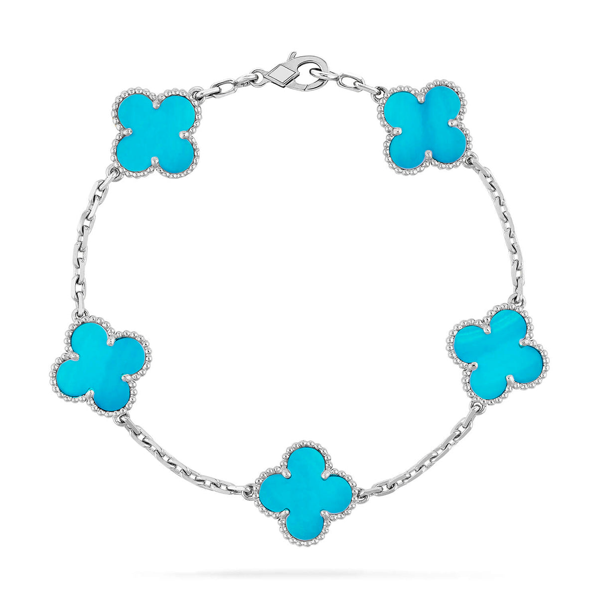 [Elite] CLOVER 5 MOTIF TURQUOISE BRACELET COLLECTION