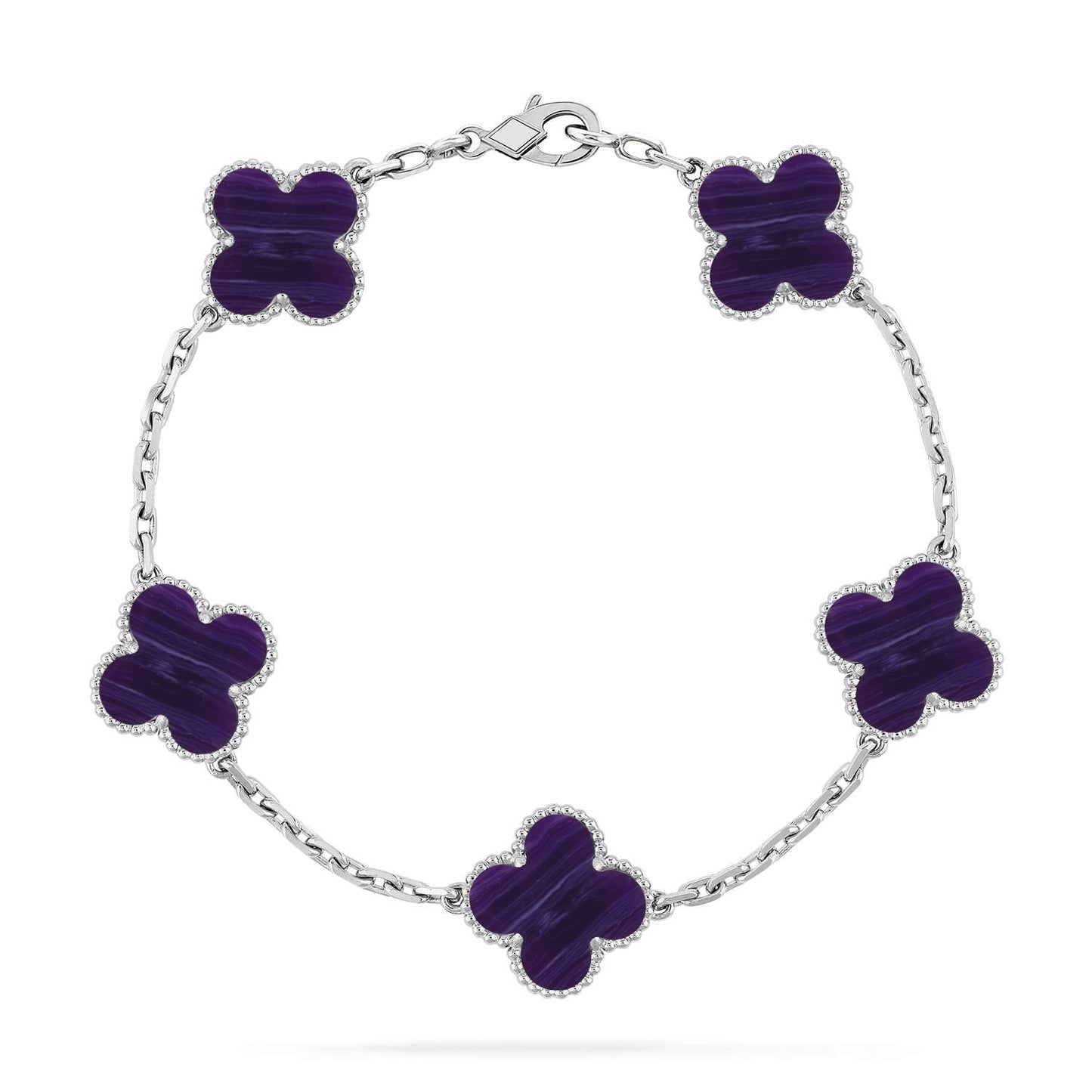 [Elite]CLOVER 5 MOTIF PURPLE STRIPES BRACELET COLLECTION