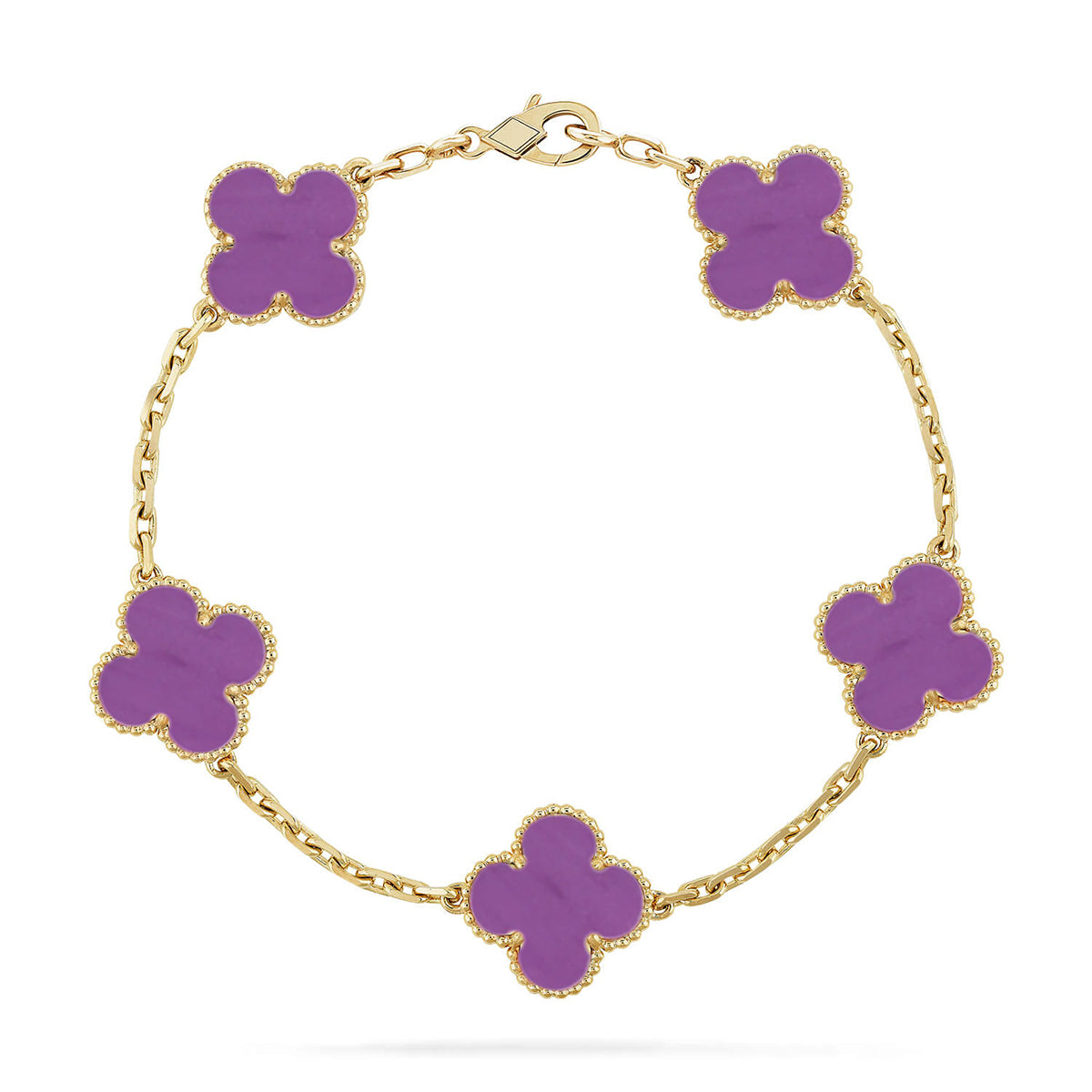 [Elite] CLOVER 5 MOTIF VIOLET BRACELET COLLECTION