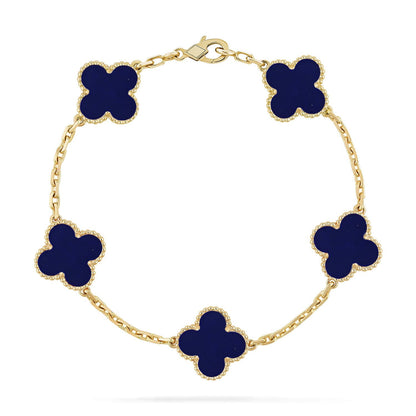 [Elite]CLOVER 5 MOTIF LAPIS LAZULI BRACELET COLLECTION