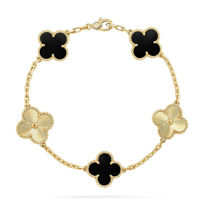 [Elite] CLOVER 5 MOTIF ONYXS BRACELET COLLECTION
