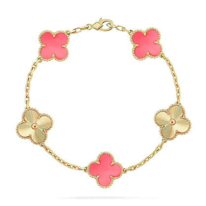 [Elite] CLOVER 5 MOTIFS  PINK MOP BRACELET COLLECTION