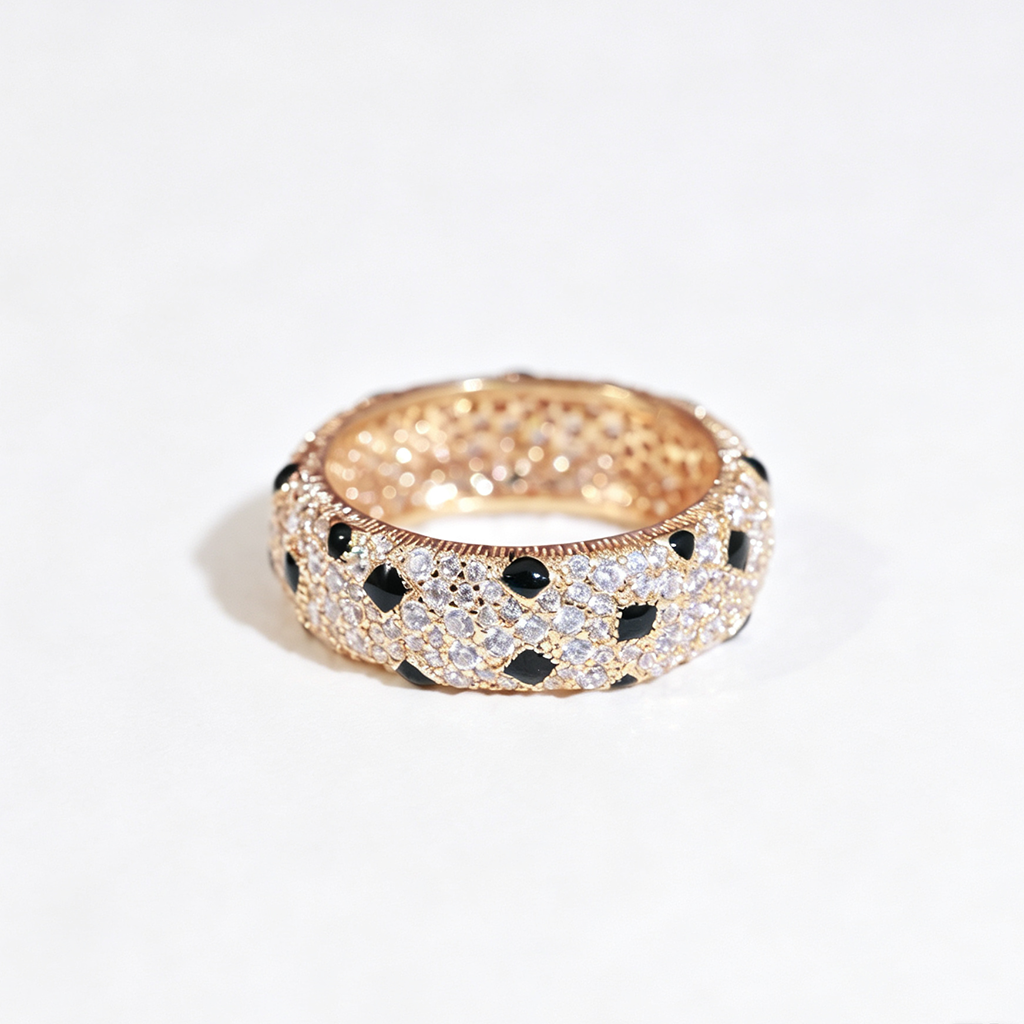 [Elite]PANTHERE SPOTTED FULL DIAMOND RING