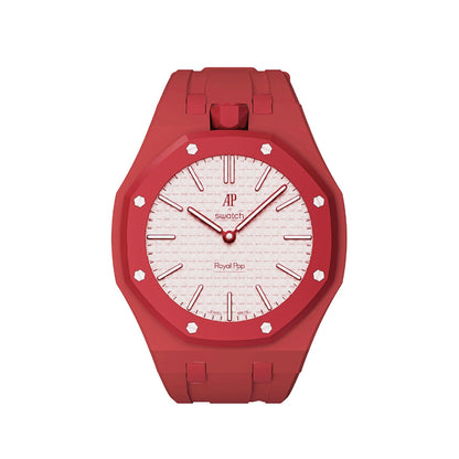 Oak Pop Exclusive Red Silicone Strap
