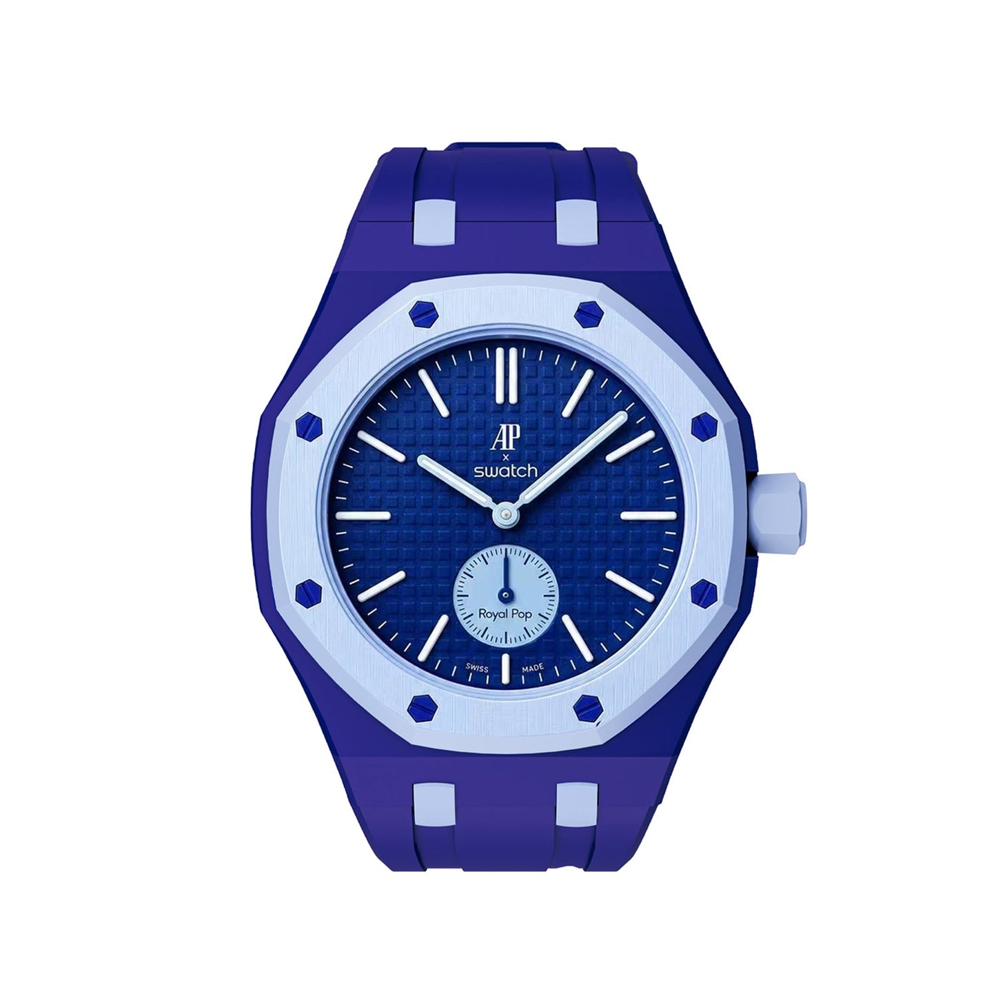 Oak Pop Exclusive Dark Blue And Light Blue Silicone Strap