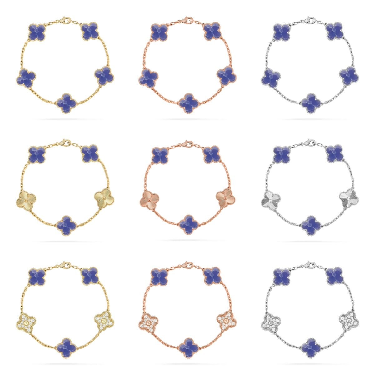 [Elite]CLOVER 5 MOTIF BLUE VEINS BRACELET COLLECTION