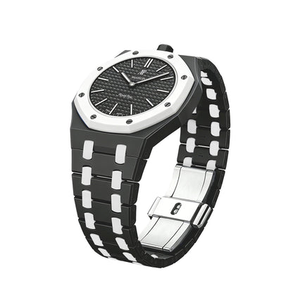 Oak Pop Exclusive Black And White Bioceramic Strap