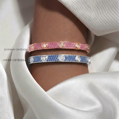 [Elite]2026 PAVE GEMSTONE LOVE BRACELET 6.1MM 10 DIAMONDS