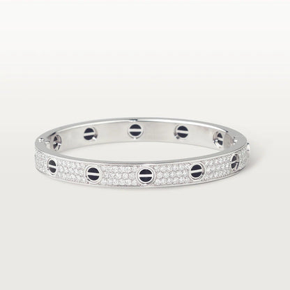[Elite]LOVE BRACELET 6.1MM DIAMOND-PAVED CERAMIC