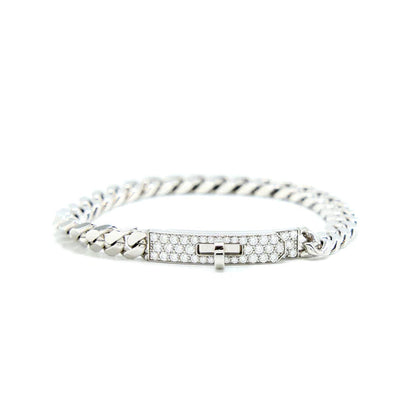 [Elite]KELLY CHAIN SILVER DIAMOND BRACELET