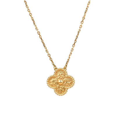[Elite]CLOVER 15MM  BRONZING NECKLACE