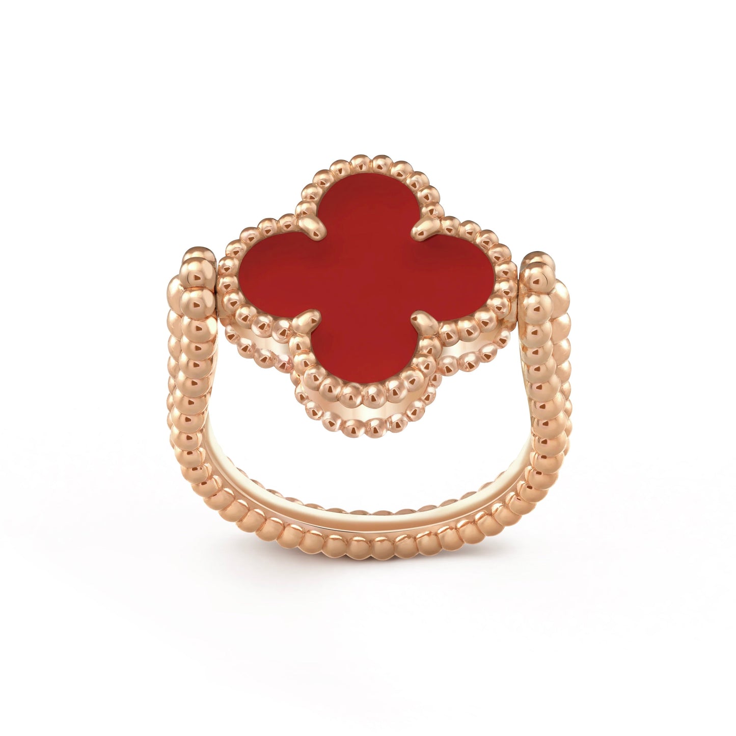 [Elite]CLOVER RIVERSIBLE PINK GOLD RING
