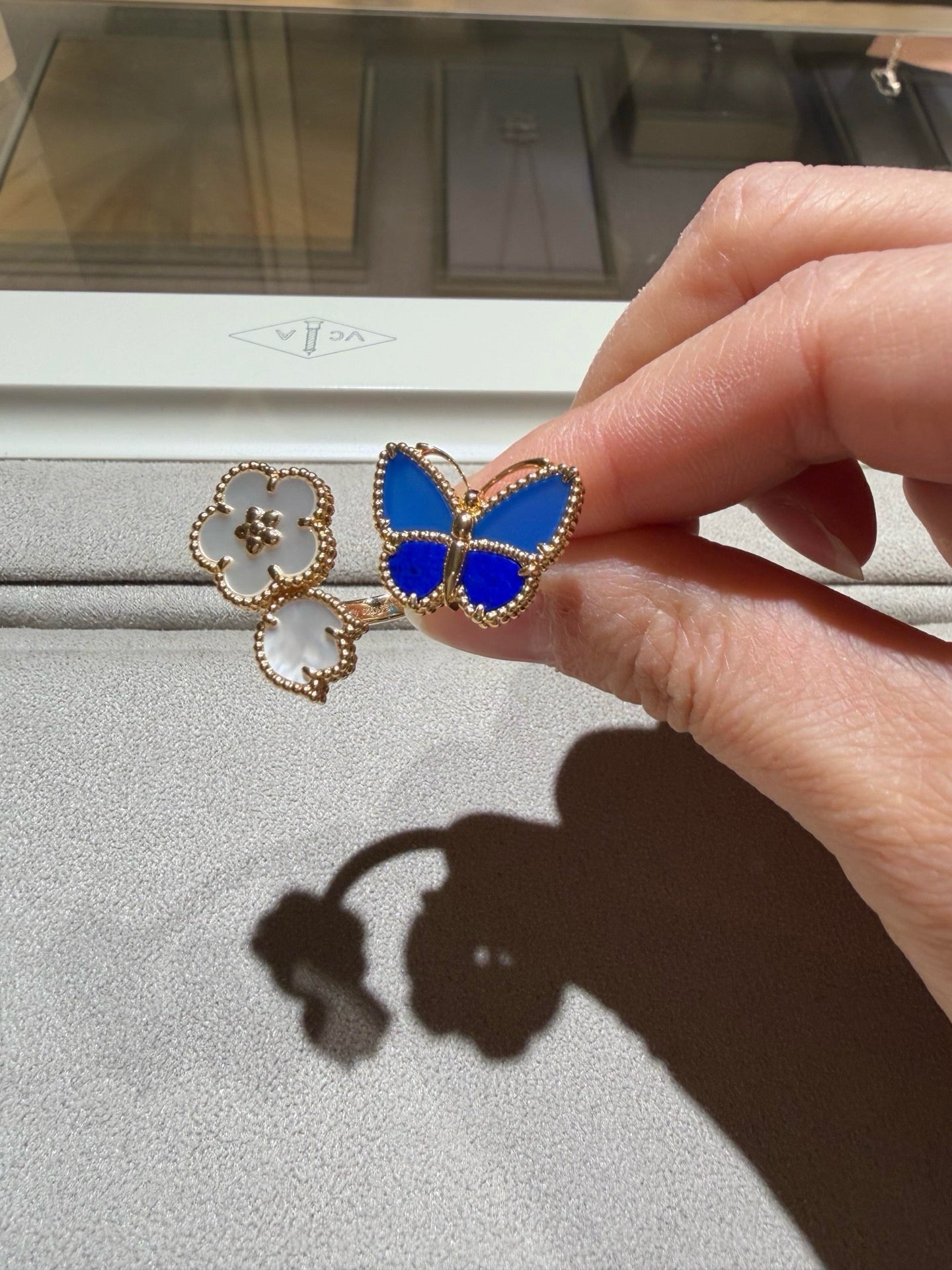 [Elite]LUCKY SPRING BUTTERFLY OPEN-FACE RINGS