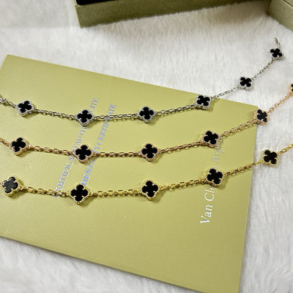 [Elite]CLOVER 6 MOTIF  ONYXS BRACELET