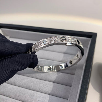 [Elite]LOVE BRACELET 6.1MM DIAMOND-PAVED CERAMIC